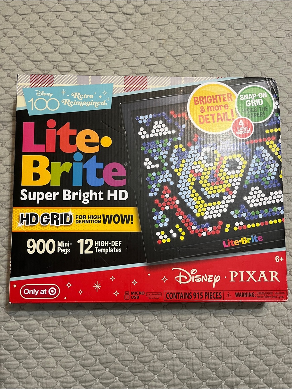 Disney Pixar Lite-Brite Super Bright HD Peg Art Set - Multicolor